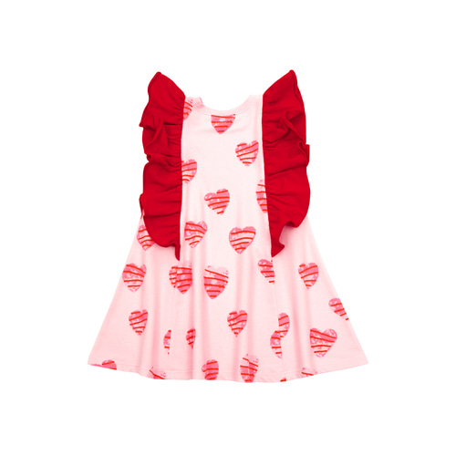 [바로배송] Heart-stripe dress