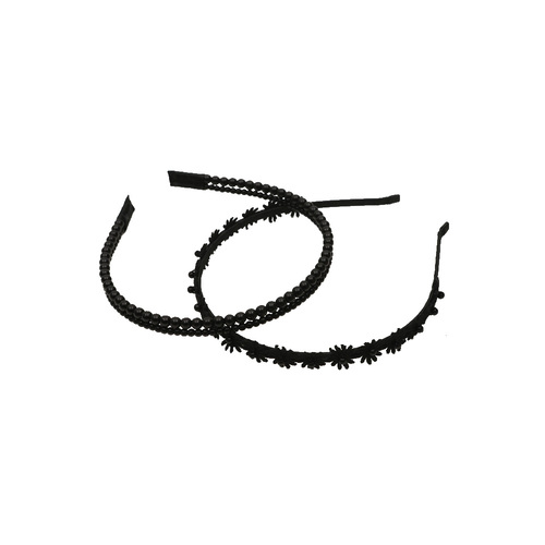 [바로배송] Pearl petal headband SET (BLACK)
