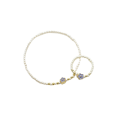 [바로배송] Flower ring + bracelet SET (PURPLE)