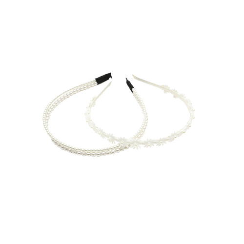[바로배송] Pearl petal headband SET (WHITE)