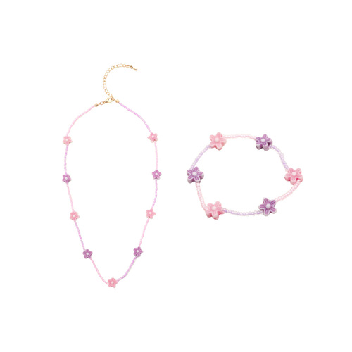 [바로배송] Flower bracelet + necklace SET