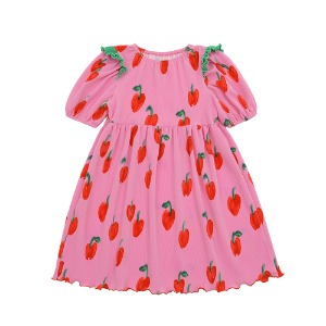 [바로배송] Heart apple pleats dress