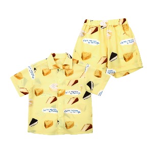 [바로배송] Cheese shirt + shorts SET