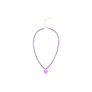 [바로배송] Heart necklace (PURPLE)
