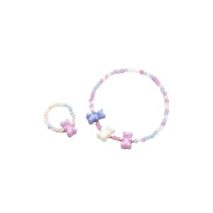 [바로배송] Bear ring + bracelet SET