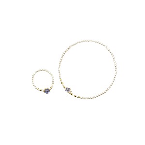 [바로배송] Flower ring + bracelet SET (PURPLE)