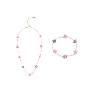 [바로배송] Flower bracelet + necklace SET