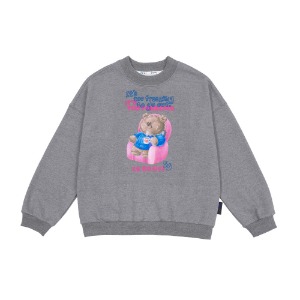 [여유수량 ~12/4 pm 1시까지 할인율 15% 적용] Sofa hot choco bear sweatshirt