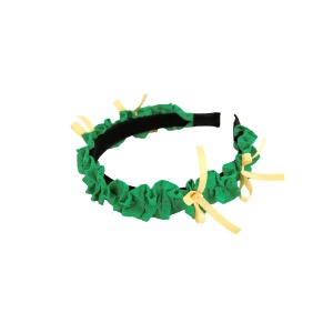 [2차 프리오더 15% 할인율 적용] Ribbon frill hairband (Green)