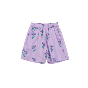 Purple flower shorts