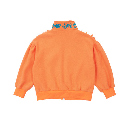 [바로배송] Orange flower frilled zip-up