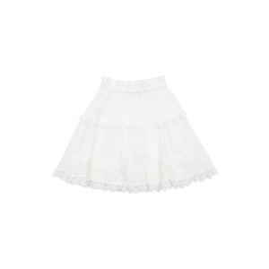 Lace frill flare skirt (WHITE)